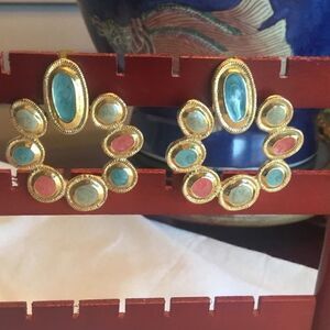 $10 ea. Or 3/$20. Triple Color Goldtone Lg Earring